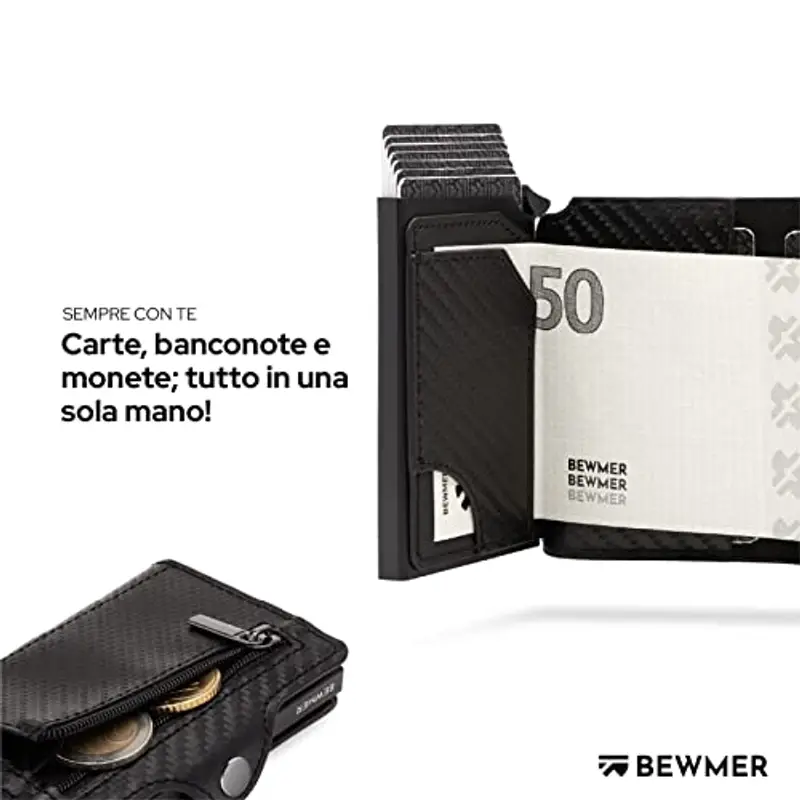 BEWMER Porta carte di credito Uomo Grigio 2166736 miniatura 3