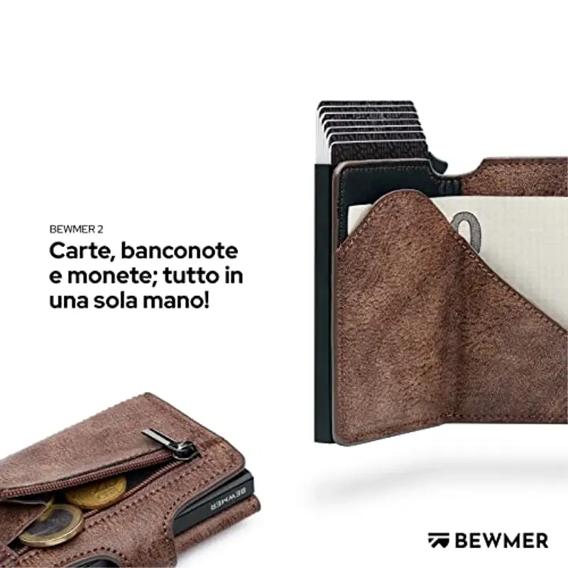BEWMER Portamonete Uomo Nero 1599824 miniatura 3