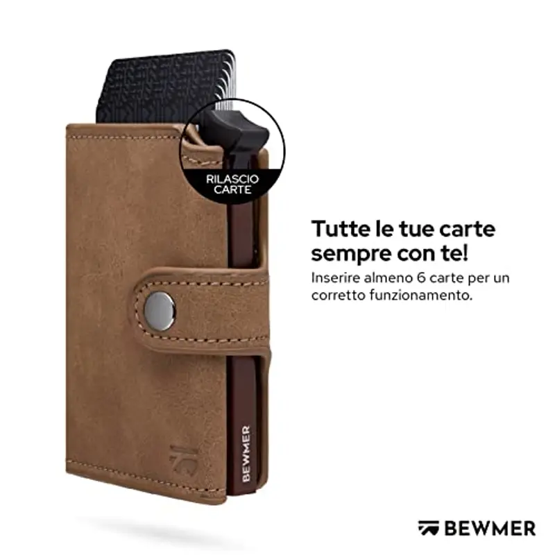 BEWMER Portamonete Uomo Marrone 1599830 miniatura 2