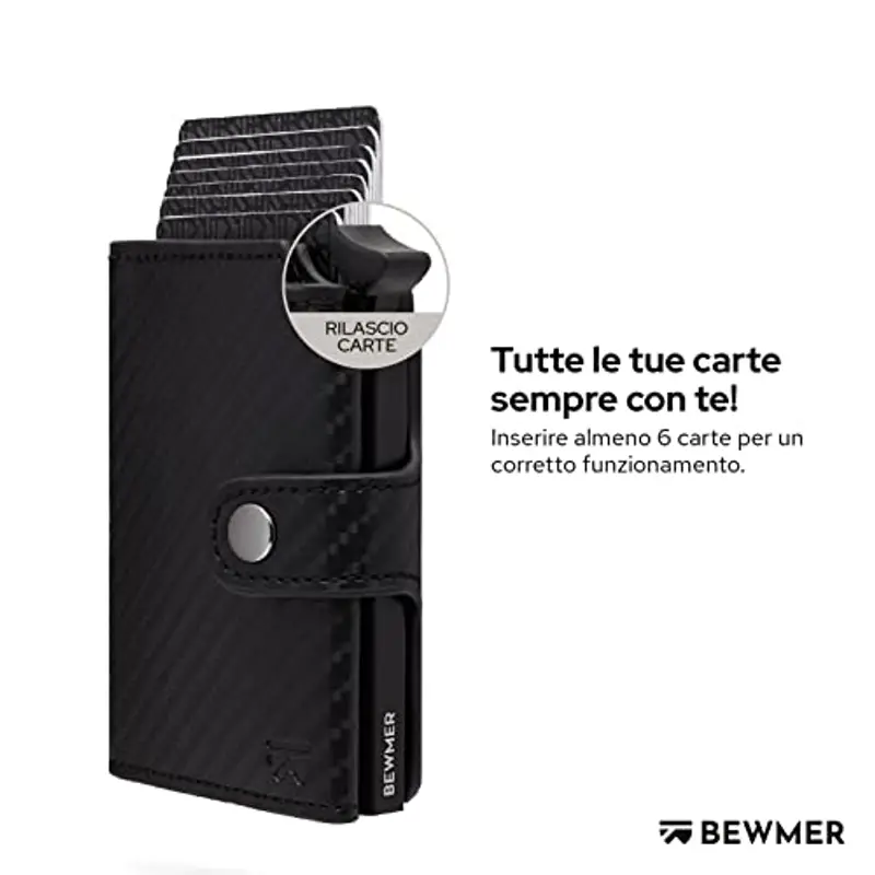 BEWMER Portamonete Uomo Nero 1599834 miniatura 2