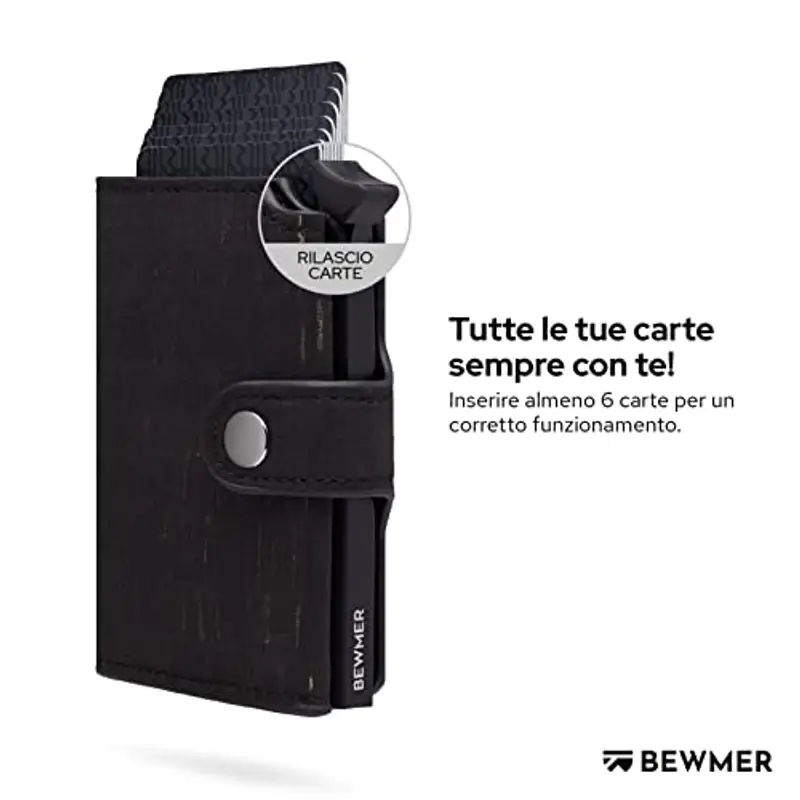 BEWMER Portamonete Uomo Nero 1599828 miniatura 2