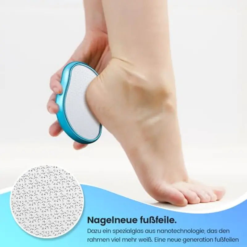 BEZOX 2in1 Lima per Piedi in Nano Vetro per Una Rimozione Delicata di Calli e Duroni, Lima per Talloni Screpolati, Rimuove e Ammorbidisce la Pelle con Calli e Talloni Screpolati miniatura 2