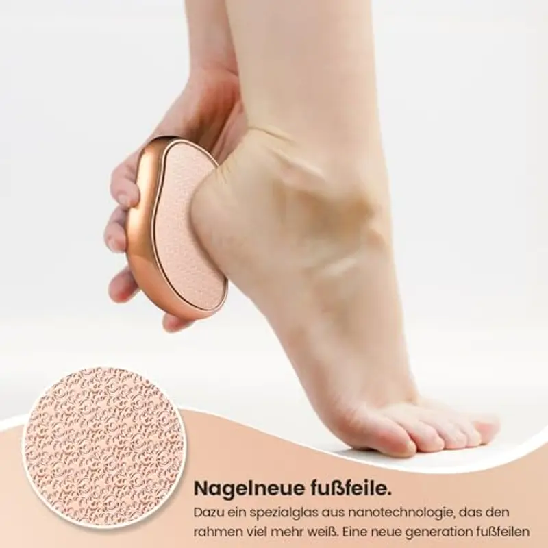 BEZOX 2in1 Lima per Piedi in Nano Vetro per Una Rimozione Delicata di Calli e Duroni, Lima per Talloni Screpolati, Rimuove e Ammorbidisce la Pelle con Calli e Talloni Screpolati miniatura 2