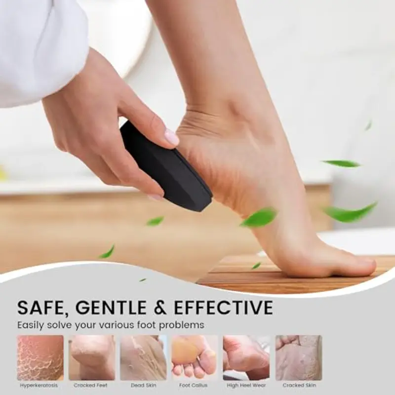 BEZOX Lima per piedi e rimozione calli in nano-vetro 2 in 1 - Rimozione calli altamente efficace per risvegliare piedi miniatura 2