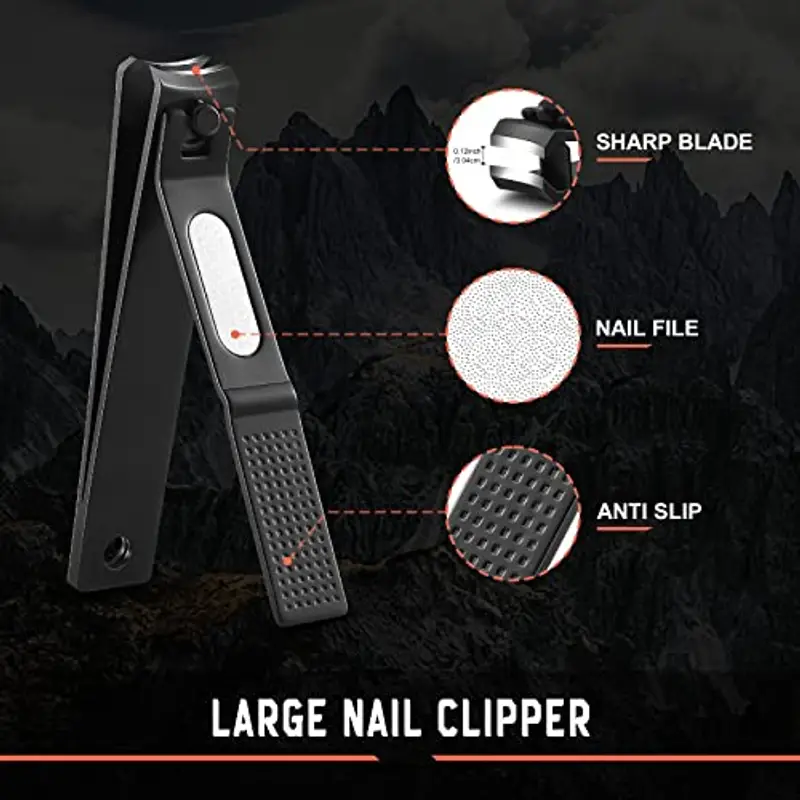 BEZOX Set di 2 tagliaunghie ben fatti, tagliaunghie con apertura a ganascia larga per unghie e piedi, tagliaunghie affilato e robusto in acciaio inossidabile di alta qualità miniatura 2