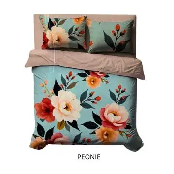 COMPLETO LETTO MATRIMONIALE CON STAMPA DIGITALE BIANCALUNA MISS TERRY