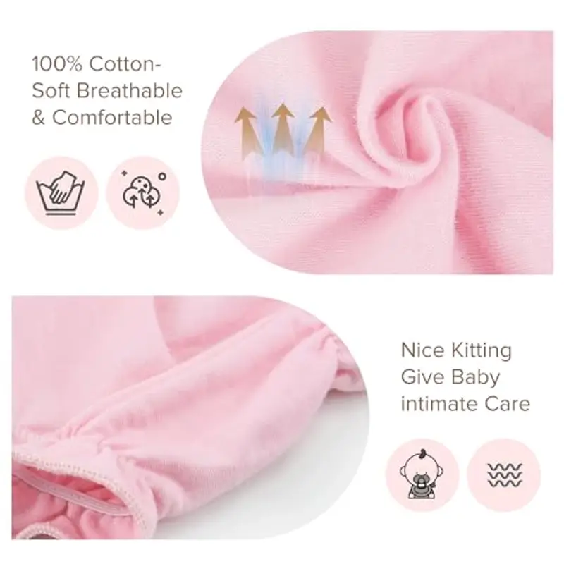 Biancheria Intima per Neonate in Cotone Bloomer Pantaloncini per Bambini Mutandine Copertura per Pannolini per Bambini miniatura 3