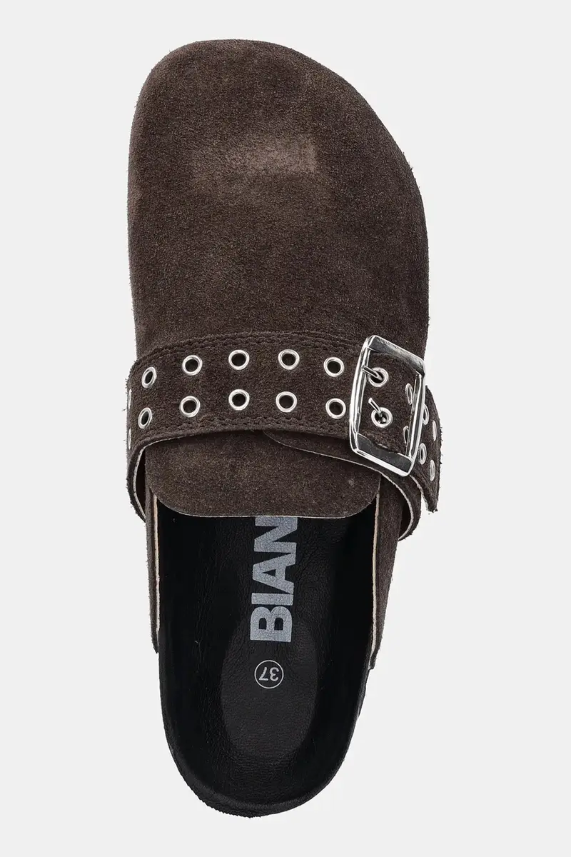ciabatte slide in camoscio BIAMIAMI donna colore marrone 11201782 miniatura 4