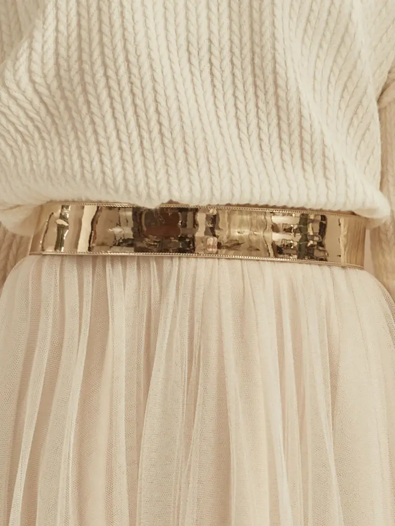 PA91G Cintura da sposa dorata | Maat Oro