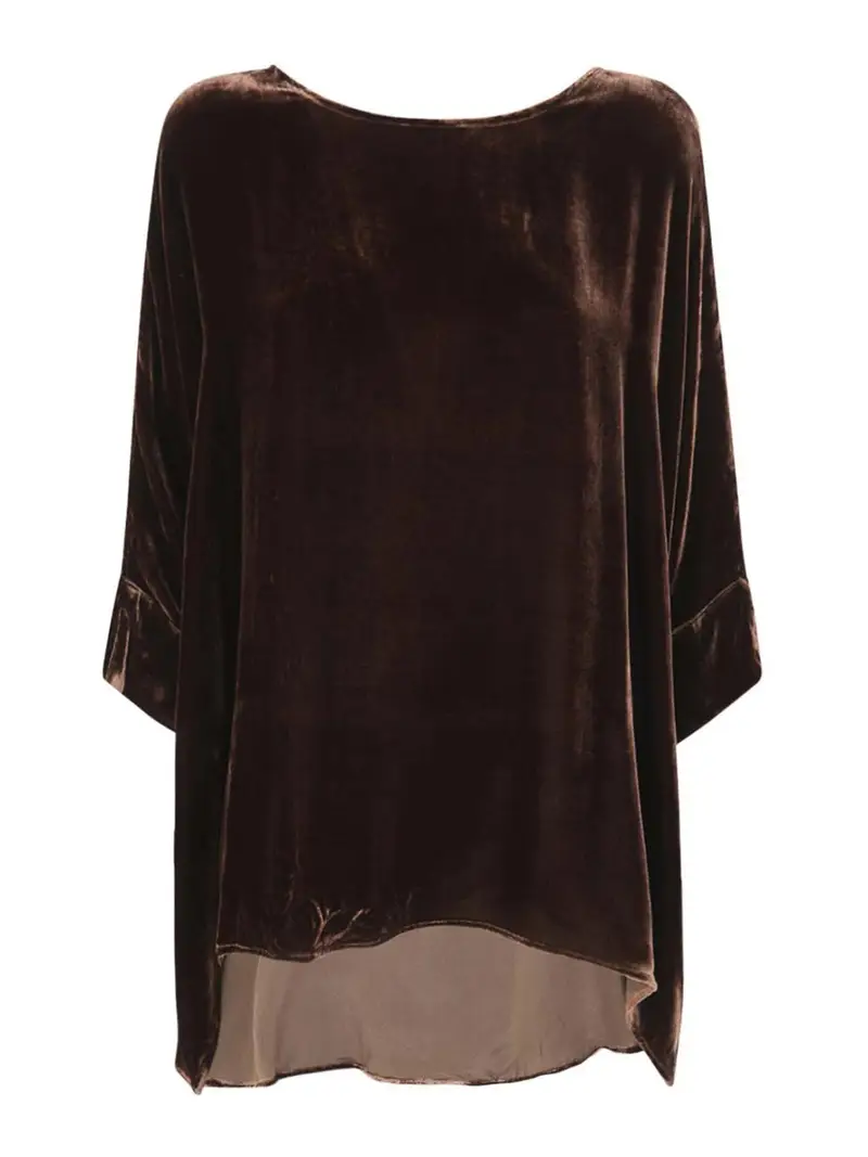 Maglia René girocollo Marrone