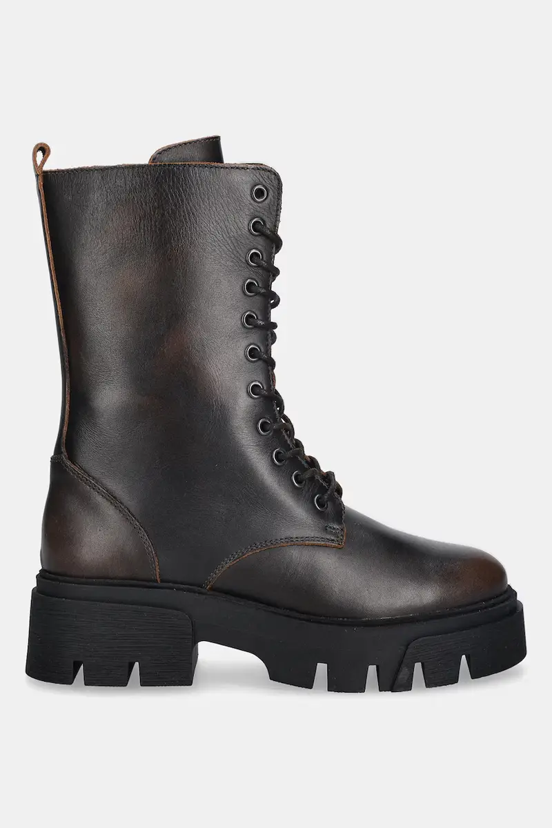 stivali da motociclista in pelle BIAMIA Marrone miniatura 2