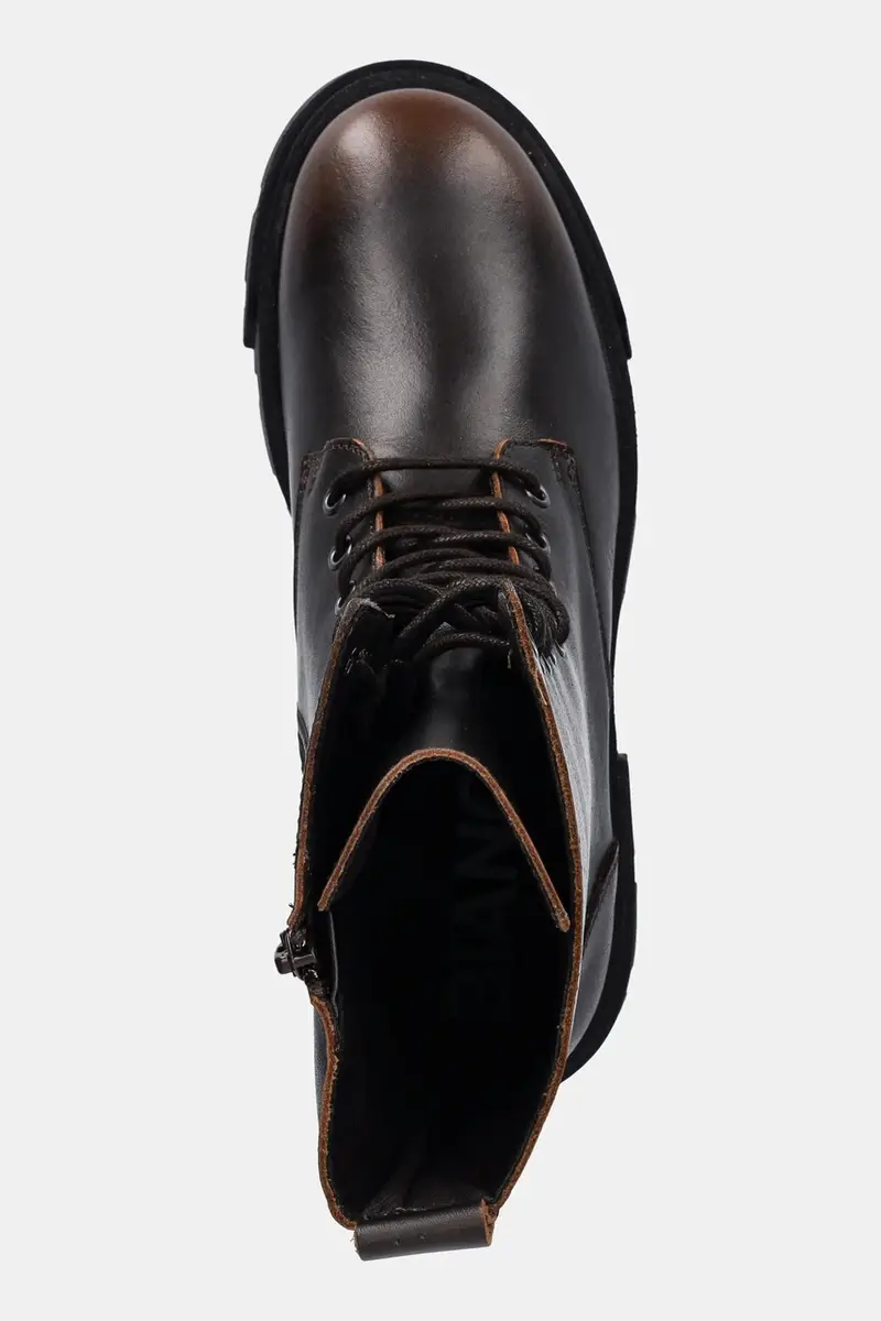 stivali da motociclista in pelle BIAMIA Marrone miniatura 4