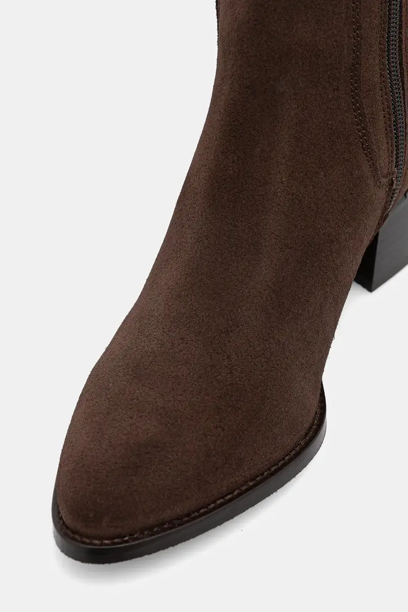 stivali in pelle scamosciata BIACAROL donna colore marrone 11301933 miniatura 4