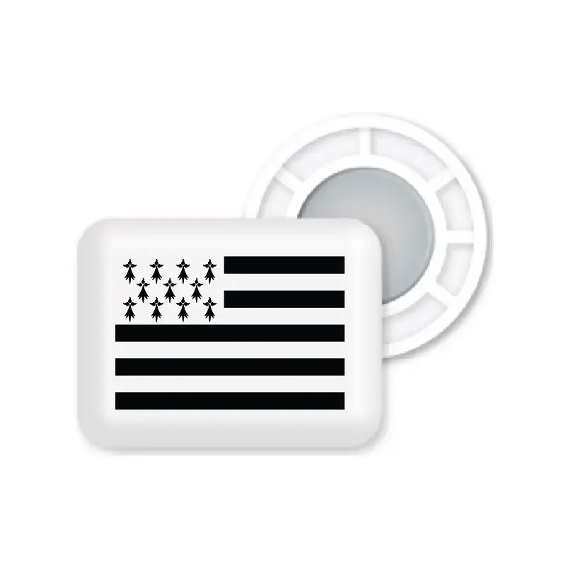 Porta pettorale magnetico bandiera della Bretagna Bibbits