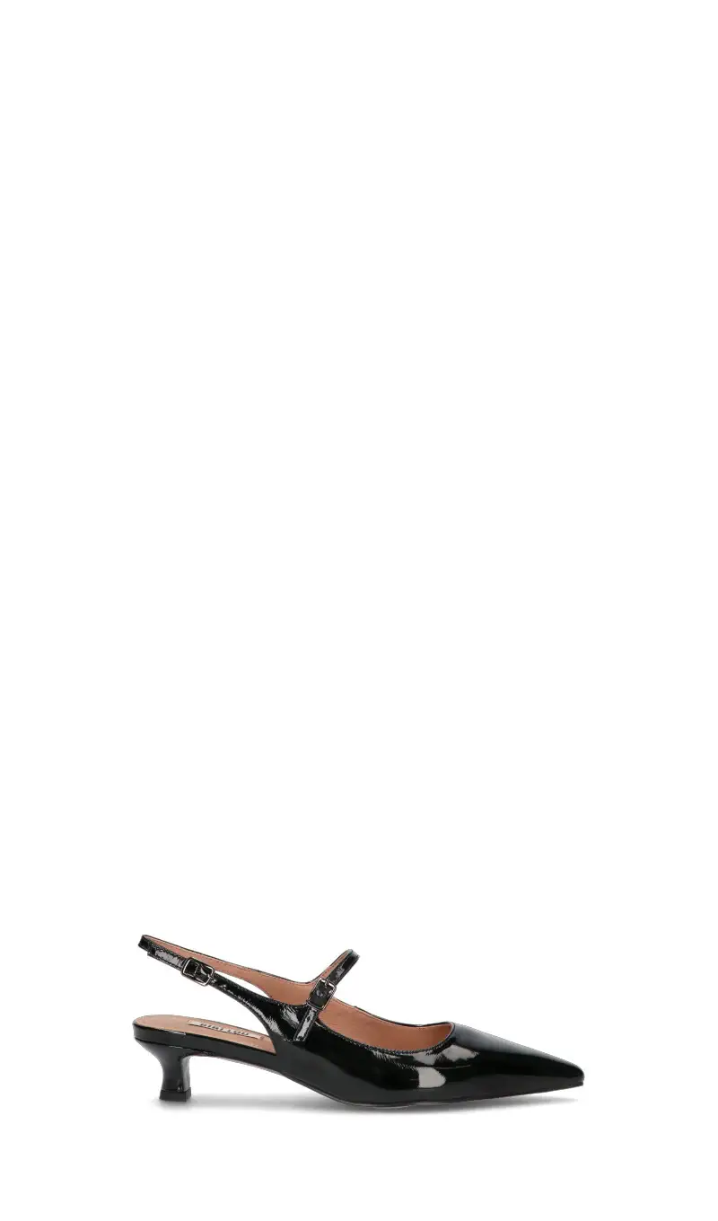 Decollete donna nera in pelle verniciata Vario