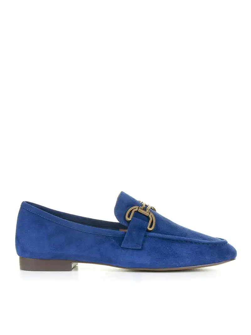 Mocassino in camoscio Blu