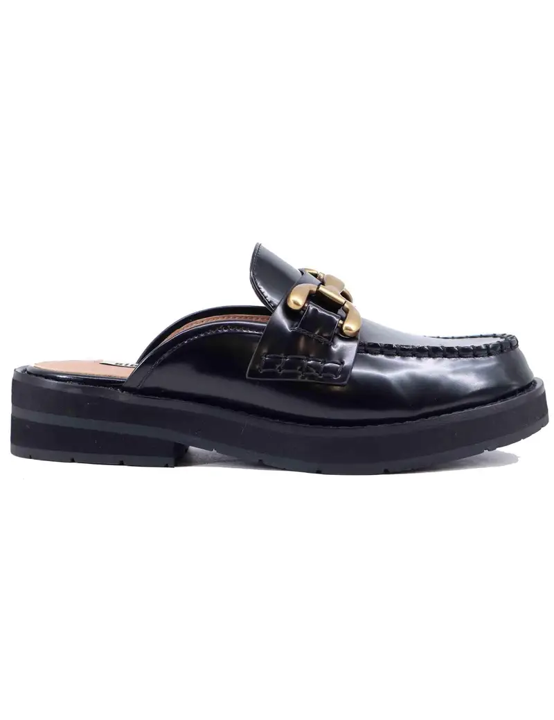 Mule donna Zagreb in vernice nera con morsetto oro Donna 584Z16VK 03