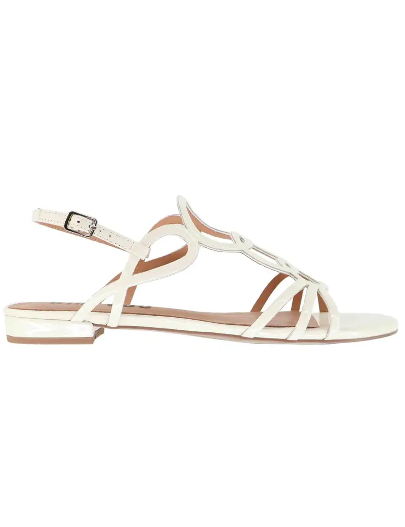 Bibi Lou Sandali flat donna Nora in vernice bianca con cinturini Donna 692Z21VK 100
