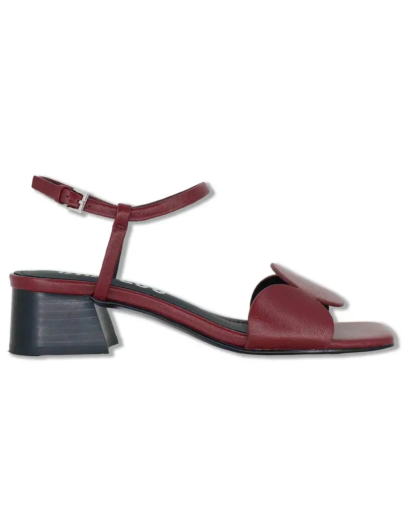 Sandali Onami in pelle bordeaux con cinturino Donna 623Z10VK 40-BURGUND