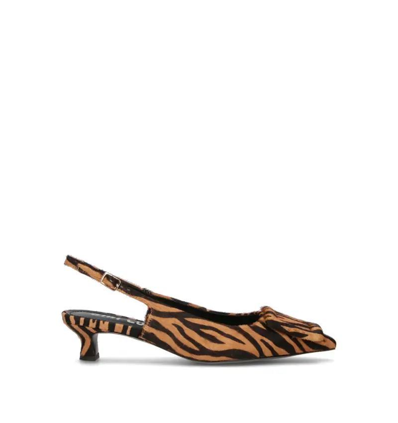 Slingback donna zebrata in cavallino Vario