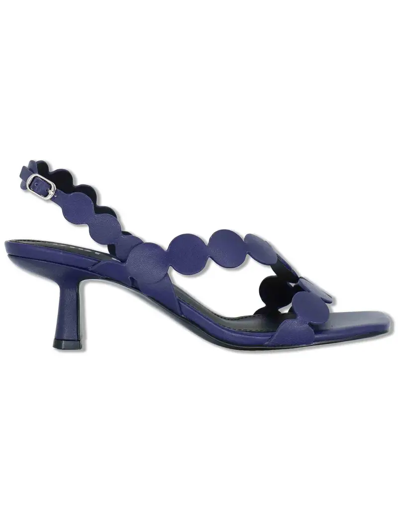 Slingback Omani in pelle blu con tacco alto Donna 625Z10VK 13-AZUL_T
