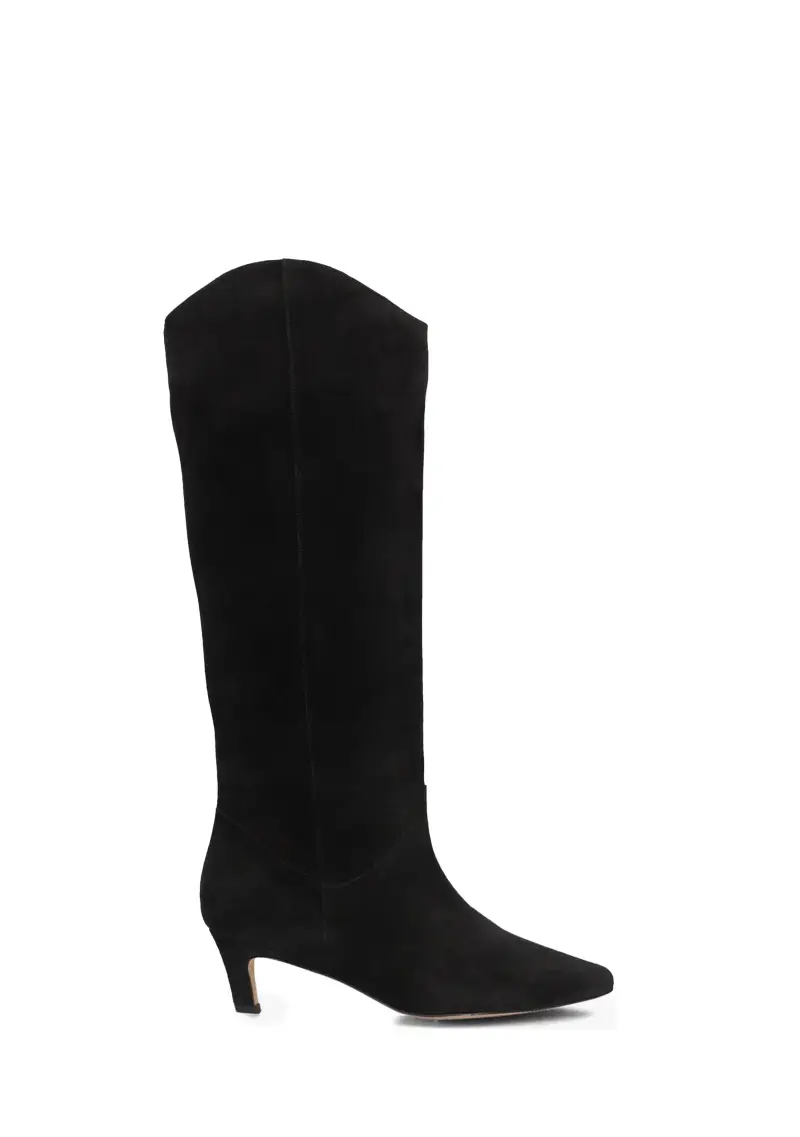 Bibi Lou Stivale Donna Alto in Pelle Nero