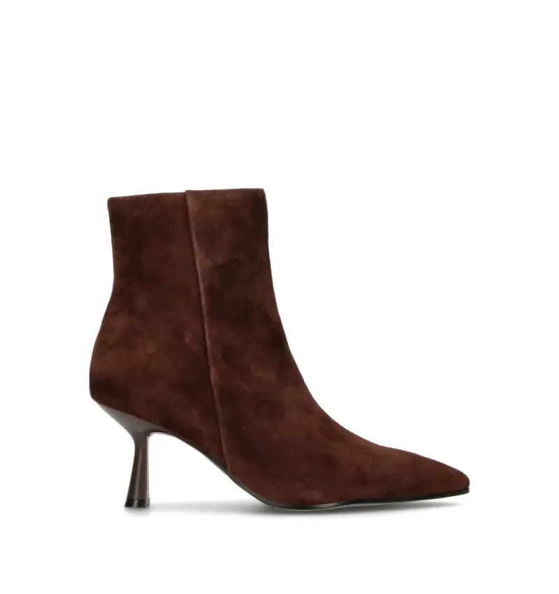 Tronchetto donna marrone in suede Vario