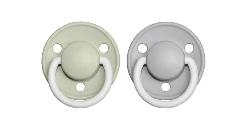 De Lux Natural Rubber Night 6+ mesi ciuccio Sage / Cloud 2 pezzi