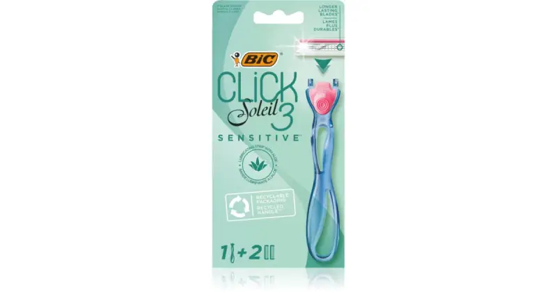 Soleil Click Sensitive Rasoio Per Depilazione Femminile + Lamette Di Ricambio 2 Pz