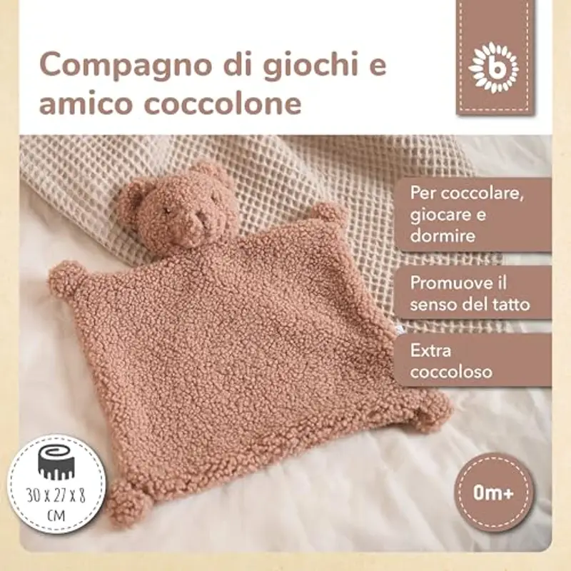 Bieco Mika - Asciugamano per neonato a forma di orsacchiotto a forma di orsacchiotto, ideale come regalo per la miniatura 2