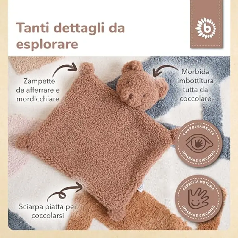Bieco Mika - Asciugamano per neonato a forma di orsacchiotto a forma di orsacchiotto, ideale come regalo per la miniatura 3
