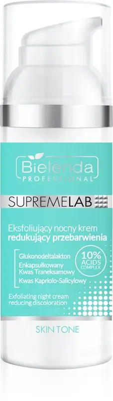 Supremelab Skin Tone crema esfoliante notte per pelli iperpigmentate 50 ml
