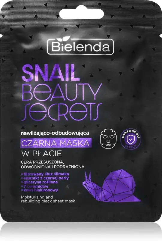 Snail Beauty Secrets mascheraviso idratante in tessuto per pelli secche e irritate