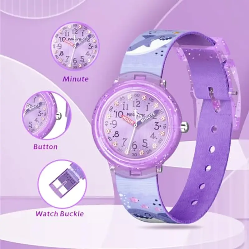 Bigmeda Orologio Bambini, Orologio Unicorno Orologio Quarzo in Cartone Animato, Orologio da Polso per Ragazzi e miniatura 2