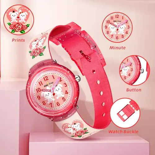 Bigmeda Orologio Bambini, Orologio Unicorno Orologio Quarzo in Cartone Animato, Orologio da Polso per Ragazzi e miniatura 2