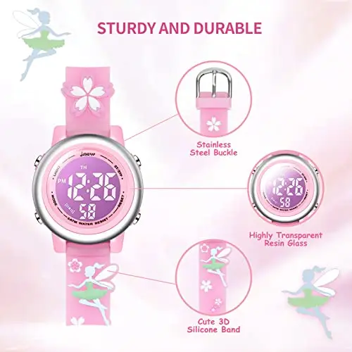 Bigmeda Orologio Digitale per Bambini, Orologio Sportivo a Cartoni 3D per Ragazze da 3-12 Anni, Visualizzazione della miniatura 2