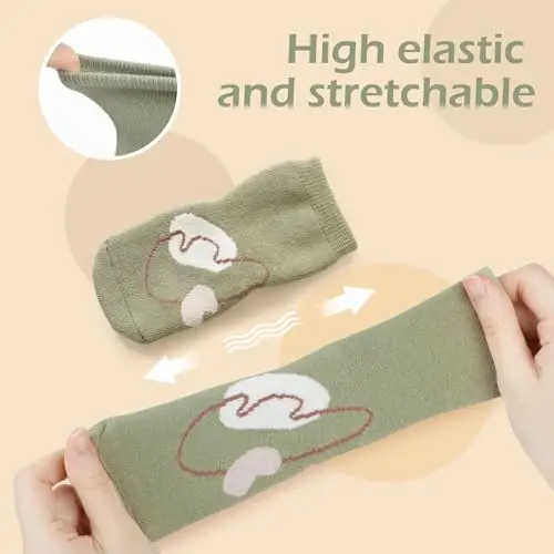 Bigqin 4 Paia Calzini Antiscivolo Bambino Cotone Bimbi Bambini, Addensati Invernali Caldi Calzini di Cotone miniatura 3