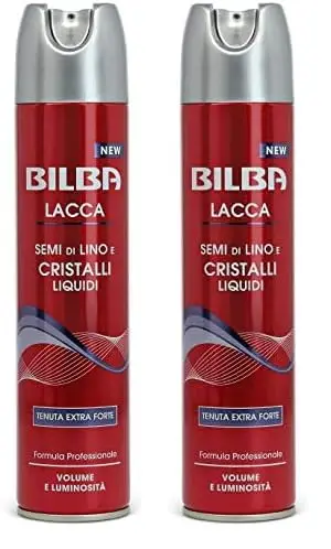 Bilba Lacca Extraforte con Semi di Lino e Cristalli Liquidi, Formula Professionale a Tenuta Extra Forte, Dona Volume e