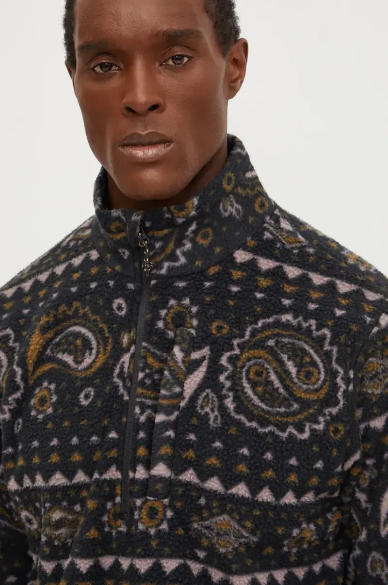 felpa in pile Boundary colore nero ABYFT00463 miniatura 4