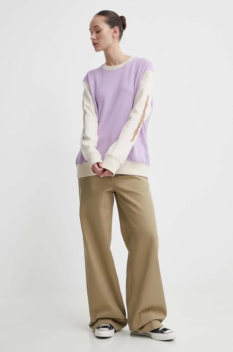 felpa Since 73 donna colore violetto UBJFT00227 miniatura 2