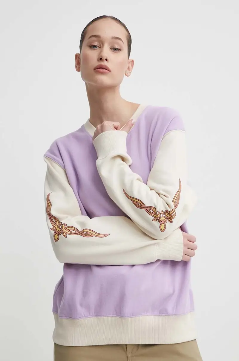 felpa Since 73 donna colore violetto UBJFT00227 miniatura 3