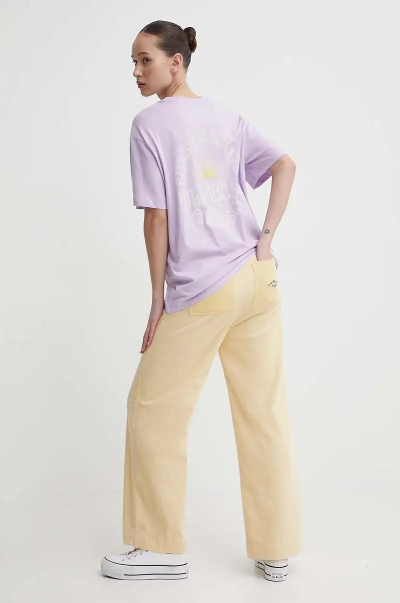 pantaloni in velluto a coste Since 73 colore giallo UBJNP00183 miniatura 2