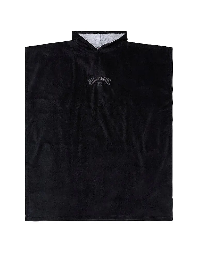 Poncho con cappuccio da uomo nero