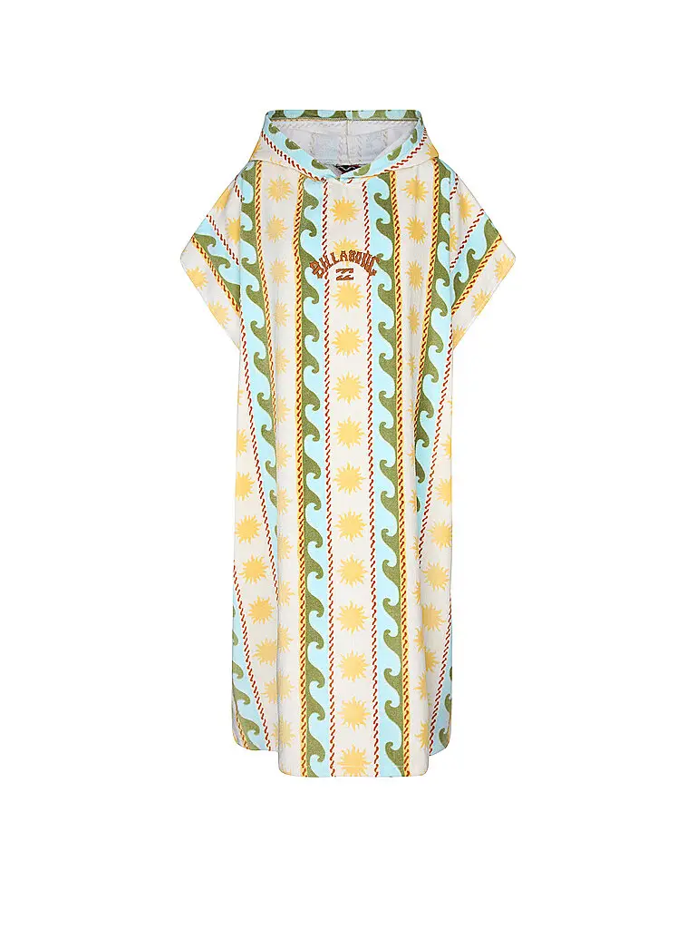 Poncho da donna con cappuccio multicolore