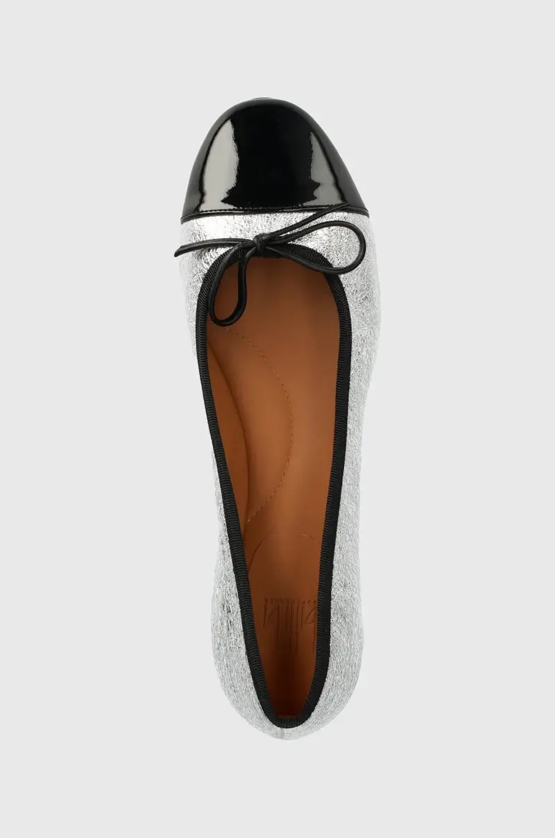 balerrine in pelle colore argento A6021 miniatura 4