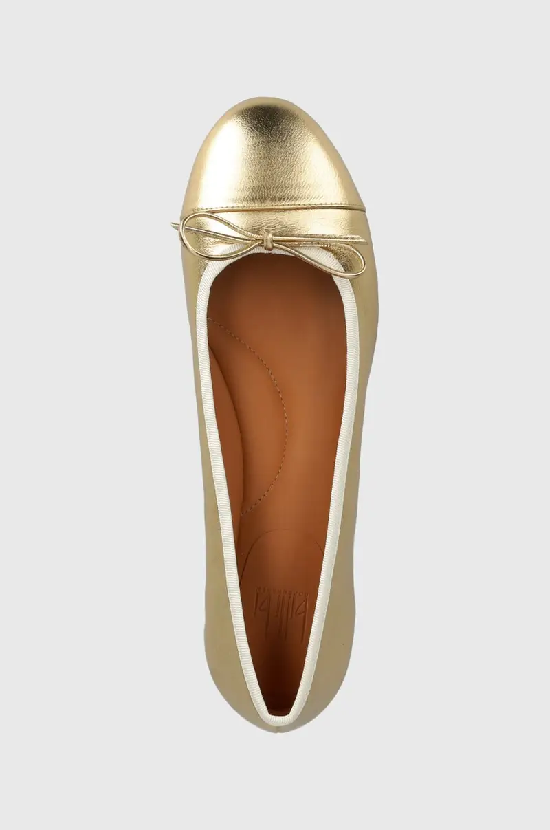 balerrine in pelle colore oro A6021 miniatura 4