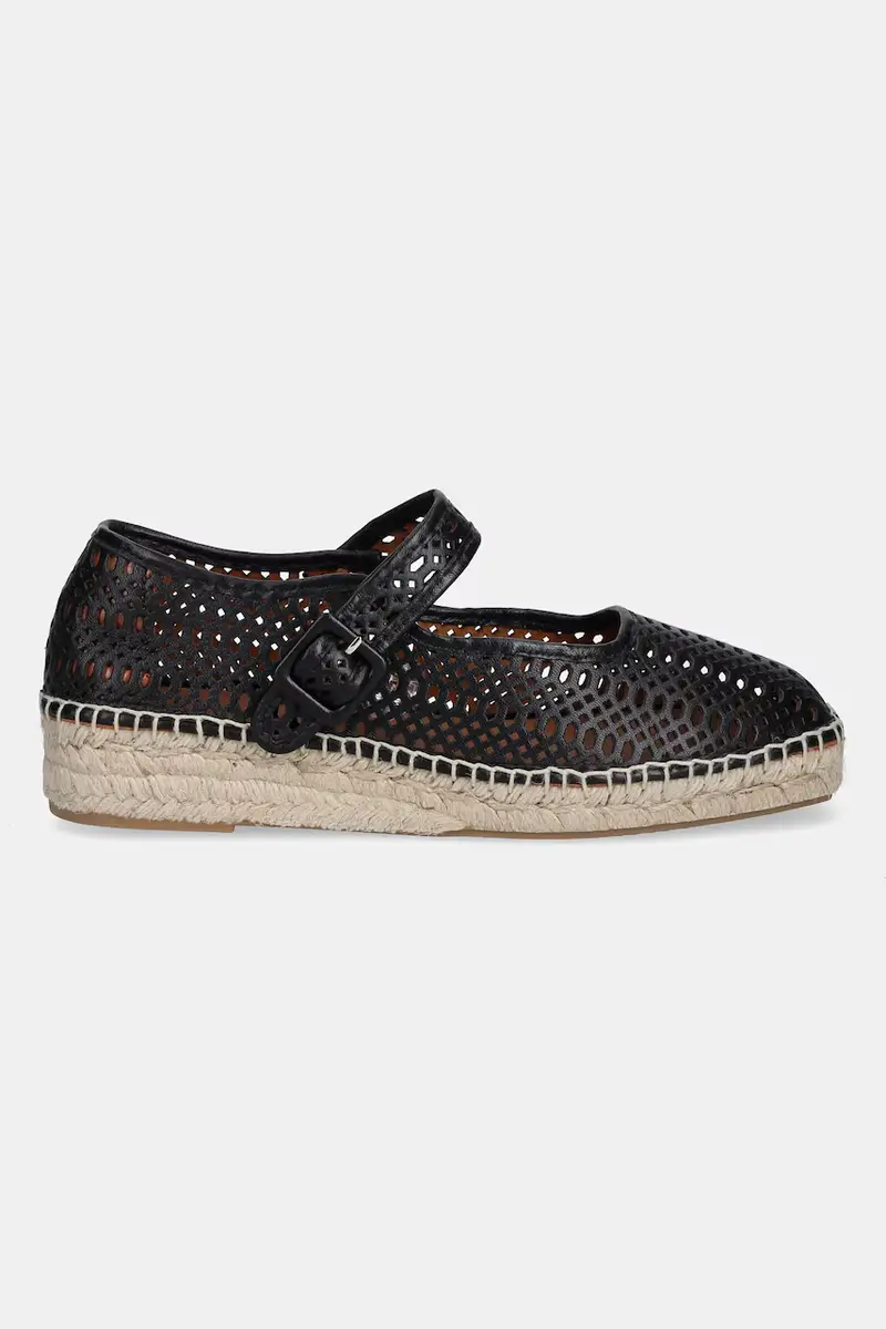 espadrillas in pelle colore nero A28600 miniatura 2