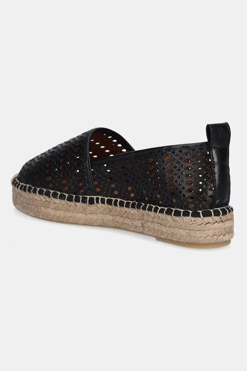espadrillas in pelle colore nero A8602 miniatura 3