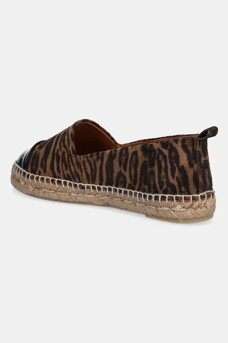 espadrillas in pelle scamosciata colore marrone A6700 miniatura 3