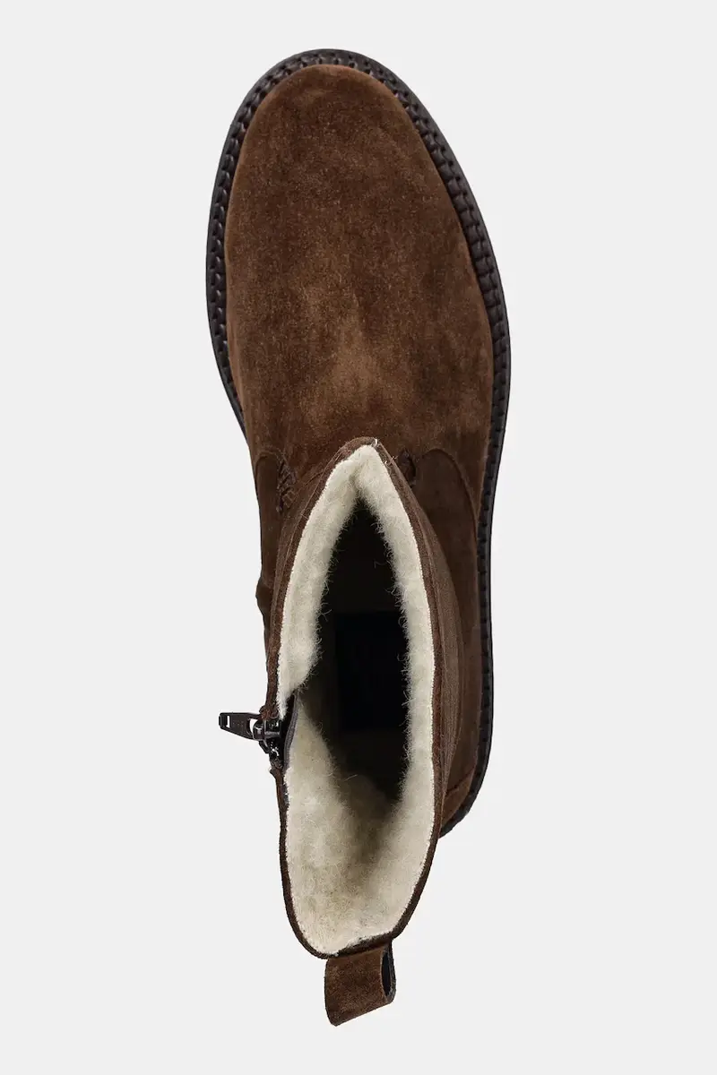 stivaletti alla caviglia in camoscio donna colore marrone A9122 555 miniatura 4